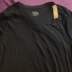 Women’s Navy Time and Tru V-neck Tee